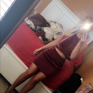 Maroon Homecoming Dress